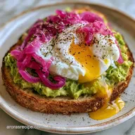 Avocado Egg Toast with Pickled Onions