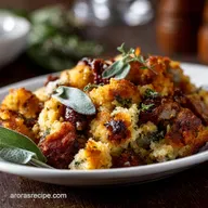 Sausage Stuffing Classic Recipe with Crispy Sage and Thyme Crust