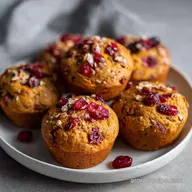 Cranberry Pumpkin Muffins with Sour Cream in 37 Minutes