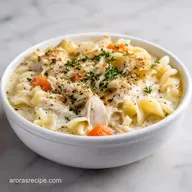 Chicken Noodle Casserole in 30 Minutes with Panko Crust