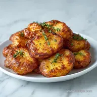 Crispy Smashed Red Potatoes with Garlic