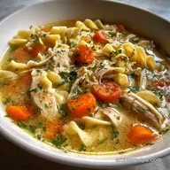 Satisfying Crockpot Chicken Noodle Soup for 6