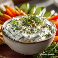 The Best Healthy Greek Yogurt Veggie Dip with Dill and Chives