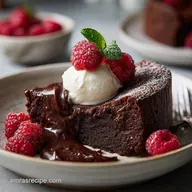 Flourless Chocolate Cake: Rich Fudgy Dessert for 9 Servings
