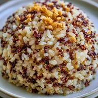 Garlic Brown Rice Quinoa for 6 Servings