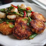 My Grandma's Delicious Fishcakes - Golden Crust, Silky Scallops