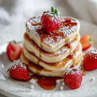 Valentines Day Brunch Idea with Heart-Shaped Pancakes in 25 Minutes