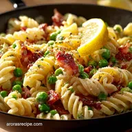 30Minute Creamy Fusilli Pasta Recipe Lemon Pancetta Peas