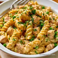 Lemon Cream Fusilli with Smoked Turkey