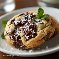 Mint Chocolate Chip Cookie Recipe with Vanilla and Sea Salt