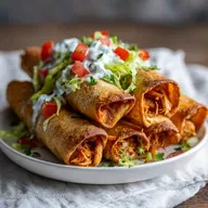 Chicken Flautas Taquitos: Crispy and Creamy