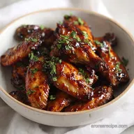 Oven Baked BBQ Chicken Wing with Honey Glaze for 4 Servings