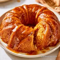 Golden Pumpkin Caramel Bundt Cake