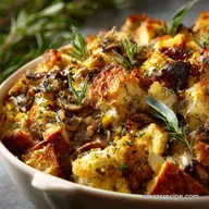 Thanksgiving Stuffing: Properly Posh Sage and Wild Mushroom Casserole