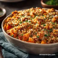 Savory Sweet Potato Casserole with Parmesan Streusel Topping