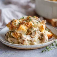 Slow Cooker Chicken and Stuffing Casserole for 6