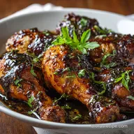 The Best Crock Pot Chicken Legs Sticky Honey Balsamic Glaze