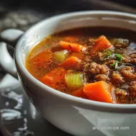 Vegetable Ground Beef Soup in 45 Minutes