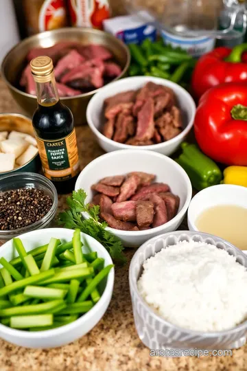 Classic Pepper Steak with Rich Black Pepper Gravy ingredients