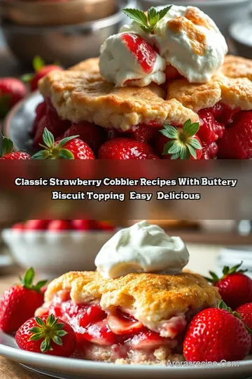 Classic Strawberry Cobbler Recipes With Buttery Biscuit Topping – Easy & Delicious