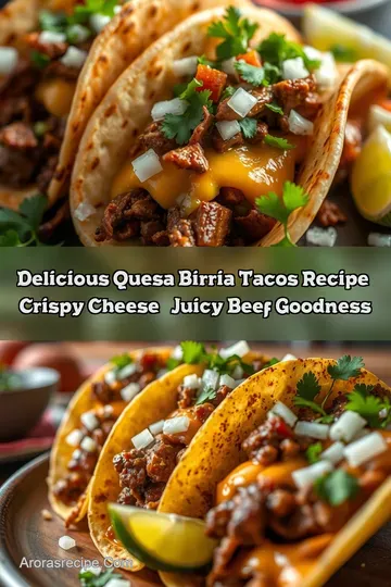 Delicious Quesa Birria Tacos Recipe: Crispy Cheese & Juicy Beef Goodness