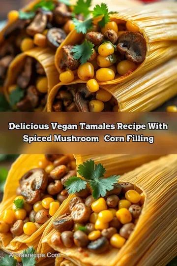 Delicious Vegan Tamales Recipe with Spiced Mushroom & Corn Filling