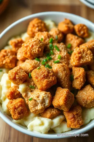 Homemade KFC-Style Chicken Bowl: Crispy Creamy & Comforting presentation