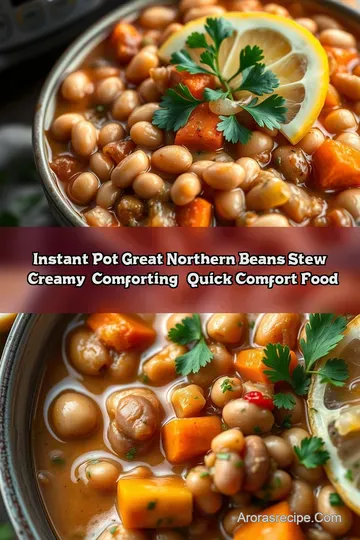 Instant Pot Great Northern Beans Stew – Creamy Comforting & Quick Comfort Food