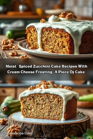 Moist & Spiced Zucchini Cake Recipes with Cream Cheese Frosting – A Piece Of Cake!