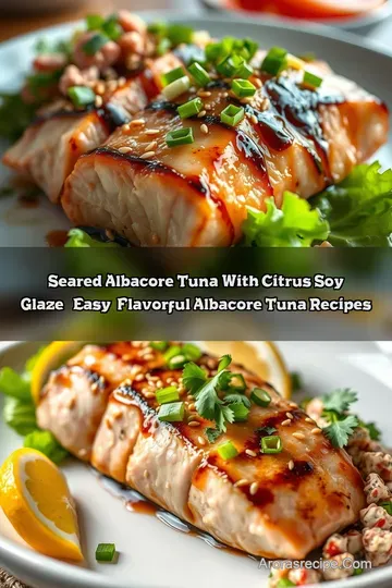 Seared Albacore Tuna with Citrus Soy Glaze | Easy Flavorful Albacore Tuna Recipes
