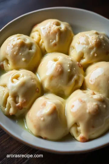 Sweet & Fizzy Apple Dumplings with Mountain Dew Glaze presentation