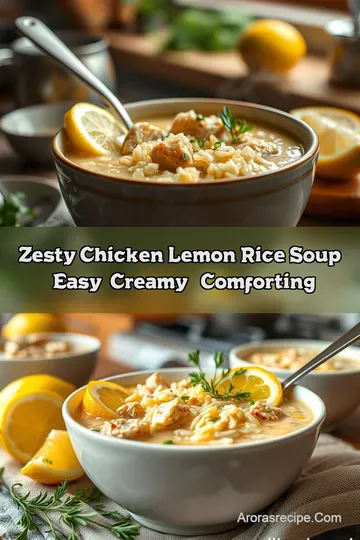 Zesty Chicken Lemon Rice Soup – Easy Creamy & Comforting