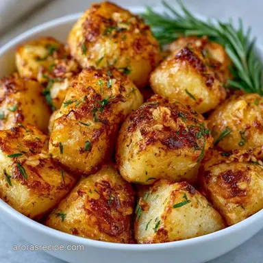 10 Minute Garlic Potatoes for 6 Servings Recipe Card