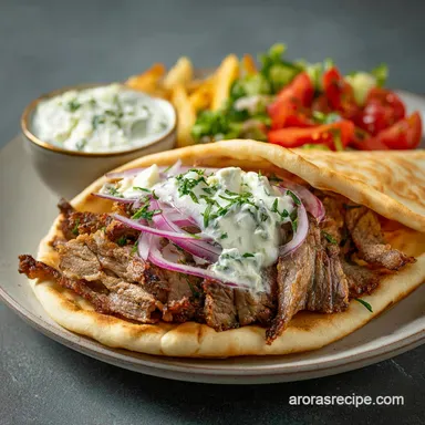 Greek Gyro Recipe: Savory Meat for 8 Recipe Card