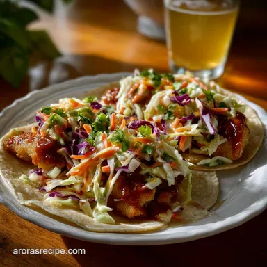 Fish Taco and Slaw Recipe: Ultra-Crispy Cod Yogurt Slaw Recipe Card
