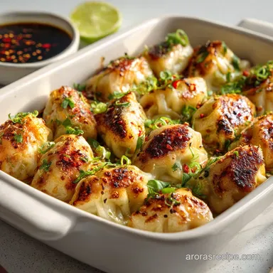 Viral Baked Dumpling Tray Bake: One-Pan Crispy Recipe Card