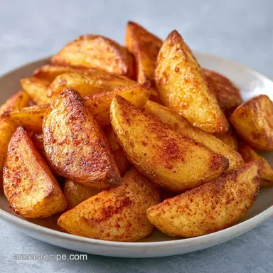 Baked Potato Wedges for 4 Servings Recipe Card