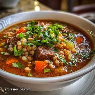 Beef Barley Soup Recipe: Hearty & Flavorful Recipe Card