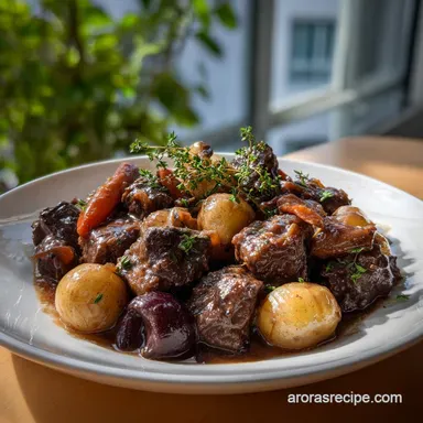 Beef Bourguignon Instant Pot Recipe: Weeknight French Masterpiece Recipe Card