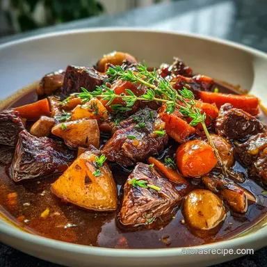 Beef Bourguignon: Rich Red Wine Sauce Recipe Recipe Card