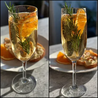 Best New Years Cocktail with Champagne Recipe Card