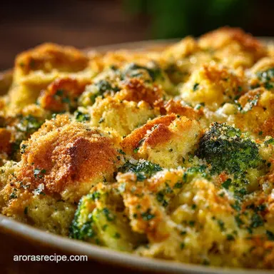 Broccoli Cheese Casserole With Stuffing: Ultra-Creamy Crispy Topping Recipe Card