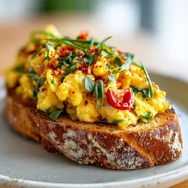 Scrambled Egg Brunch Bread for 4 Servings Recipe Card