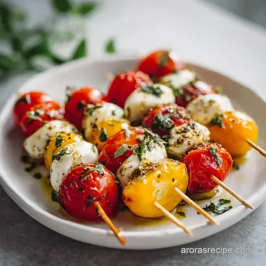 Caprese Salad Appetizer Skewers in 15 Minutes Recipe Card