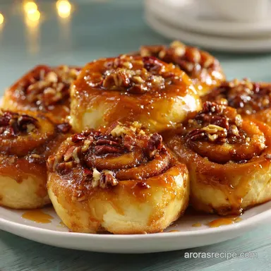 Caramel Pecan Rolls: Gooey and Soft Recipe Card