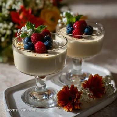 New Year Party Dessert Recipe with Champagne Recipe Card