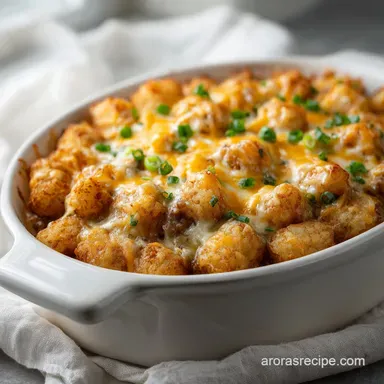 Cheeseburger Tater Tot Casserole for 8 Servings