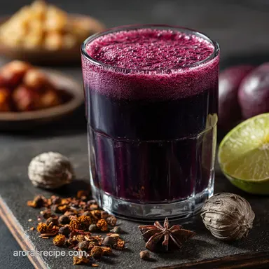 Authentic Spiced Chicha Morada Recipe Peruvian Purple Corn Drink Recipe Card