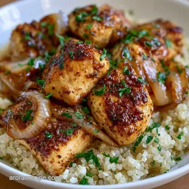 Chicken Quinoa Skillet One-Pot Recipe Card