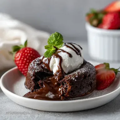 Chocolate Lava Cake Recipe for 2 Servings in 20 Minutes
